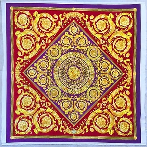 GIANNI VERSACE velvet fabric panel Barocco print size 55' square - Picture 1 of 12