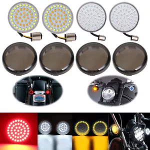1157 LED Front Turn Signal Brake Lights Lens Cover For Harley Sportster - Picture 1 of 7