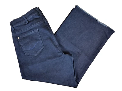 Alba Moda Jeans Hose Damen Größe 38 Dunkelblau Marineblau weites Bein Damenjeans - Bild 1 von 4