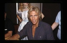 Judson Scott Sexy open shirt smiling candid shot Original 35mm Transparency 