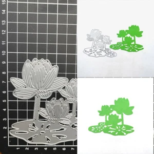 Lotus Flower Metal Cutting Dies Scrapbooking Paper Craft Mould Stencils Template - Picture 1 of 6