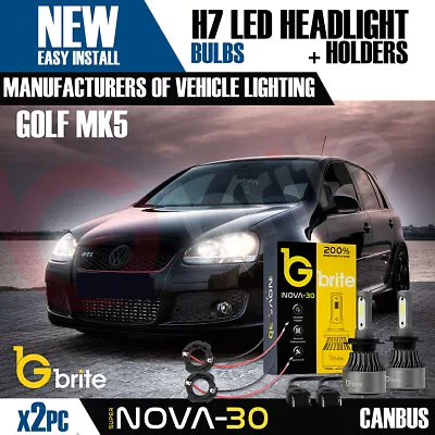 2x VW GOLF MK5 HOLDERS + H7 SN30 LED BULBS CANBUS ERROR FREE UK SELLER - Image 1 of 4