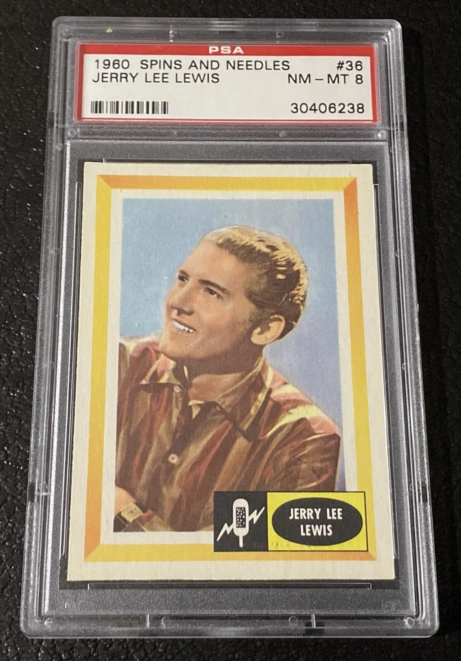 1960 Fleer Spins And Needles PSA 8 Jerry Lee Lewis Trading Card #36 Rock N Roll - Image 1 of 2