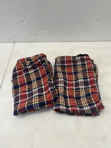 2 Ralph Lauren Plaid STANDARD Pillow Sham Red Blue Yellow Preppy App 18 x 24 In - Picture 1 of 18