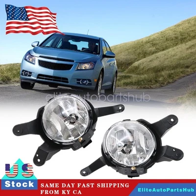 2x Luces antiniebla de lente transparente con bombillas para Chevrolet Cruze 2011-2014 izquierda y derecha Foto 1 de 4