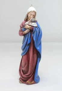 Virgin Mary Jesus Figure Ornament Mothers Kiss Christmas Religious Vtg 5" - Picture 1 of 11