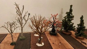 Dept 56 Assorted Tree Accessories Set Of 7 Trees - Picture 1 of 15