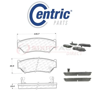 Centric Semi Metallic Brake Pads w Shim for 1999-2004 Suzuki Vitara 1.6L ss Foto 1 de 4