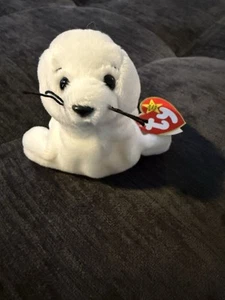 ty Beanie Babies Seamore The Seal P.V.C Pellets, Style 4029 Authenticated - Picture 1 of 7