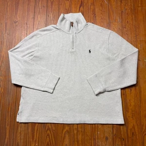Polo Ralph Lauren maglione quarto zip pullover uomo taglia grande beige manica lunga - Foto 1 di 7