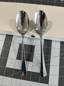 Gorham Colonial Tipt (2) Oval Soup Spoons Stainless Flatware Replacements - Picture 1 of 6