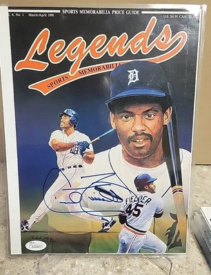 Cecil Fielder Hand Signed 8x10 Cover (Only) Photo Autograph Detroit Tigers Jsa  - Image 1 of 3