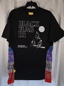 Vintage BLACK FLAG RCNSTRCT Process Of Weeding Out Band T-Shirt XL Größe - Bild 1 von 5