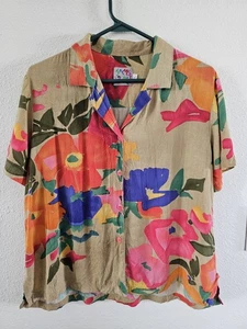 Jams World Paper Schmetterling Button Down Hemd Größe Large Blumenmuster Hawaii - Bild 1 von 8