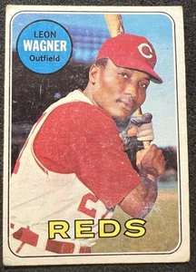 1969 TOPPS LEON WAGNER (REDS) #187 VG - Picture 1 of 2