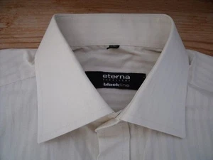 Eterna Blackline Excellent Short Sleeve Shirt 40 Light Beige Cream Tone #TA3407 - Picture 1 of 1
