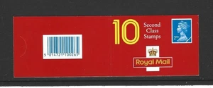 GB 1992 10 x 2nd CLASS STAMP BOOKLET HC7a - CYLINDER W15 W10 - Picture 1 of 2