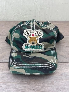 Oh Hirsch! Mütze Herren verstellbar Camouflage grün braun Rentier Patch - Bild 1 von 6