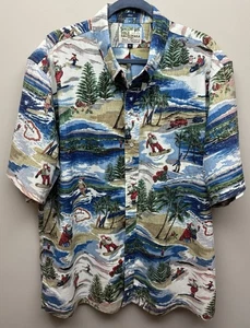 Camisa Reyn Spooner Para Hombre Hawaiana Navidad Mele Kalikimaka Manga Corta Talla XL - Imagen 1 de 7