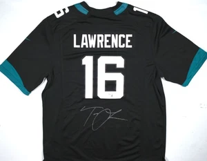 Trevor Lawrence Autographed Jacksonville Jaguars Black Game Jersey- Fanatics - Picture 1 of 3
