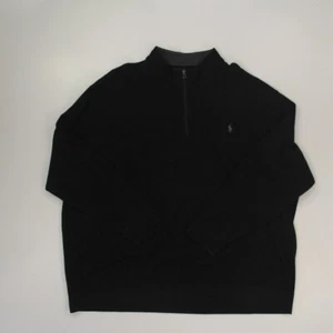 Polo Ralph Lauren Men's 1/4 Zip Sweatshirt Big & Tall Size 5B Black Pullover NWT - Picture 1 of 10
