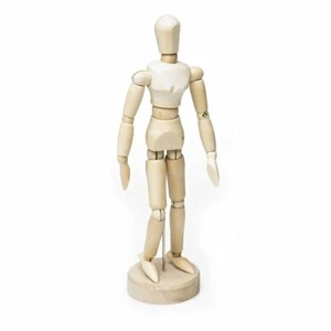 Human Anatomical Skeleton Mannequin Artists Drawing Desk Adjustable Wooden Model - Picture 1 of 2