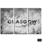 Glasgow Schottland Stadt Typografie BOX GERAHMT LEINWAND KUNST Bild HDR 280 gsm