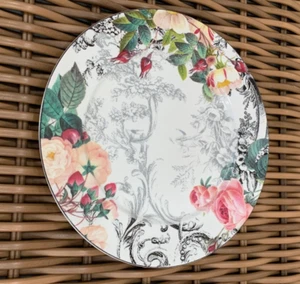 American Atelier Rose Toile Dinner Plate 10 1/2" Platter #5232 - Picture 1 of 6