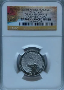 NGC SP70 2017-S OZARK RIVERWAYS Quarter Missouri 225th Anniversary US Mint Set * - Picture 1 of 2