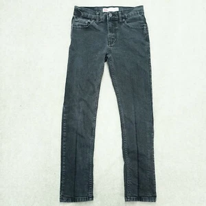 Levi's 510 Skinny Jeans Boys 14 Reg Size 27 X 27 Grey Black Cotton Blend - Picture 1 of 6