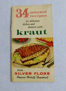 Vintage Silver Floss Kraut Sauerkraut Advertising 34 Selected Recipes Booklet - Picture 1 of 7