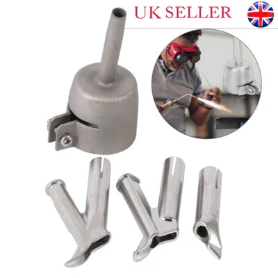 PAKASEPT 4Pcs 5mm Weld Tip Speed Welding Nozzles Kit For Vinyl PVC Plastic Hot Air Gun UK