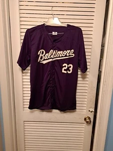 baltimore orioles & ravens purple pride button down mesh #23 SGA shirt MED only - Bild 1 von 2