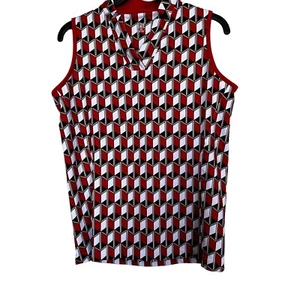 Tail Women’s Sz M Justiana Sleeveless Geometric Print Activewear Top - Picture 1 of 8