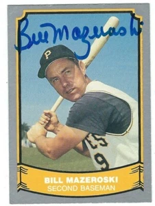 Autographed 1988 Pacific Legends Bill Mazeroski Pittsburgh Pirates card #60 COA - Picture 1 of 1
