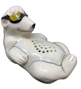 Vintage Ceramic Polar Bear Refrigerator Baking Soda Holder - Picture 1 of 10