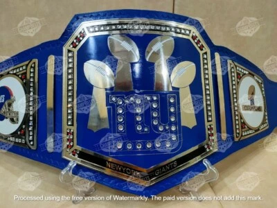 Cinturón Campeonato NFL New York NY Giants Adulto Talla 2mm Latón Foto 1 de 4