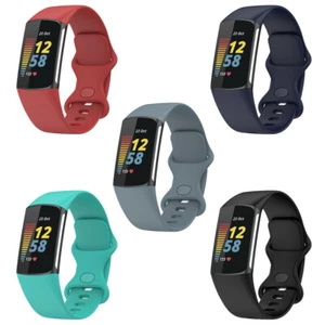 Correa de correa de reloj deportivo de silicona suave de repuesto para Fitbit Charge 5/Charge 6 - Imagen 1 de 61