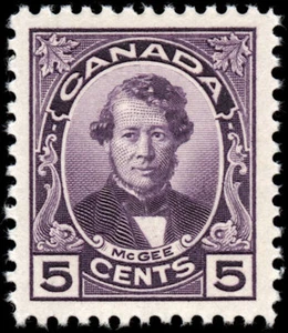 Canada Stamp #146 - Thomas D'Arcy McGee (1927) 5¢ (F-MH) - Picture 1 of 1