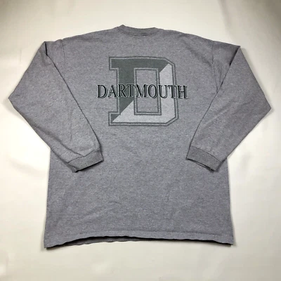 Vintage Dartmouth College Long Sleeve gray T Shirt Jansport Size XL USA  Made - Image 1 of 4
