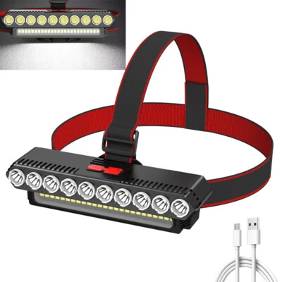 Двойной свет COB LEDs фары головного света фонарь лампа перезаряжаемый фонарик - Изображение 1 из 4