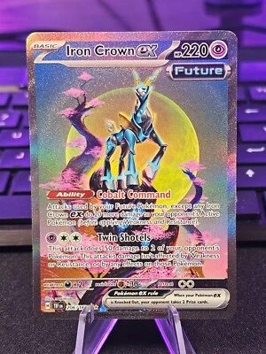 Iron Crown ex 206/162 SV:05 Temporal Forces Rare SIR Pokemon Card  Full Art - Image 1 of 4