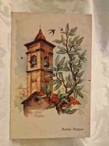 Cartolina Buona Pasqua Campanile Ulivo Rondini AR1544* - Imagen 1 de 2