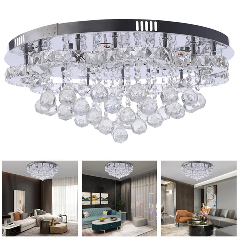 Modern Flush Mount Crystal Chandelier Lighting Chandelier Lighting Ceiling Light Cover