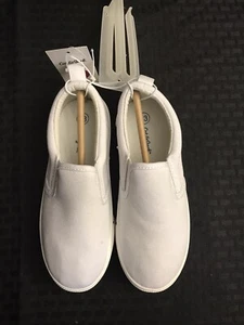 Cat & Jack White Slip-on Kids Tennis Shoes NWT Size:13 - Picture 1 of 7