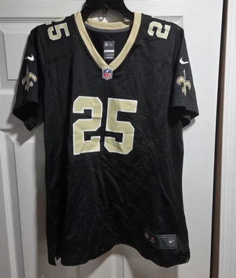 Новый Nike Реджи Буш #25 новый ORLEANS SAINTS черный Джерси женщин Sz L $130 - Изображение 1 из 4