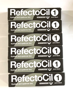 RefectoCil Eyelash and Eyebrow Tint Pure Black No.1 - 15 ml (6 Pack) - Image 1 of 2