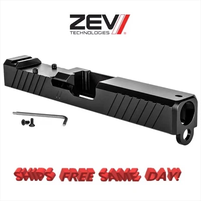 ZEV Z19 Duty Deslizable Despojado con Corte RMR, Glock 19 Gen 1-3 # SLD-Z19-3G-DUTY-RMR-B Foto 1 de 3