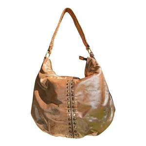 Patricia Nash Bello Champagne Foil Leather Hobo Shoulder Bag - Picture 1 of 13