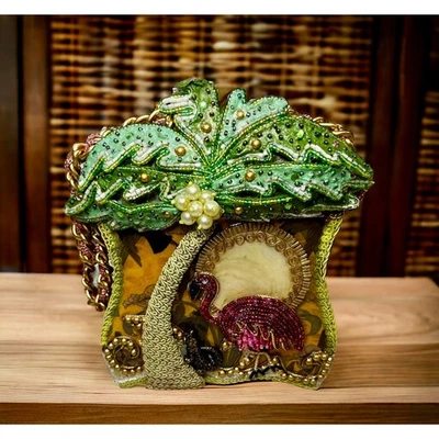 Vintage Mary Frances #945-43 “Flamingo Flamingo” Top Lift Bag - Image 1 of 4